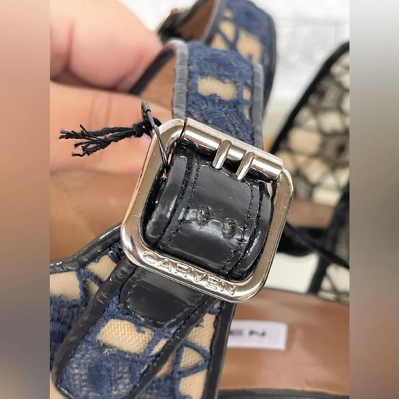 Carven Mesh and Lace open toe heels size 37/7 - Picture 6 of 17